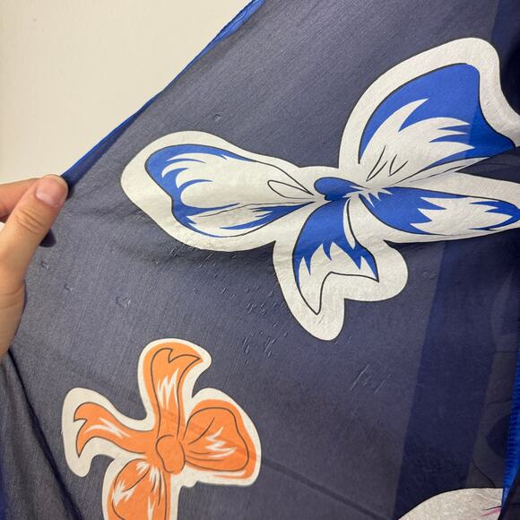 Rookie Bud Silk Bow-Print Scarf - Picture 3 of 6